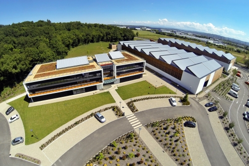 Le site de Colas Rail à Grenay (AuRA), récemment rénové. © Soho