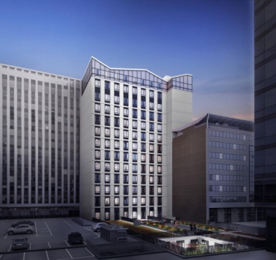 Le futur hôtel Mama Shelter logé dans la tour Litwin.