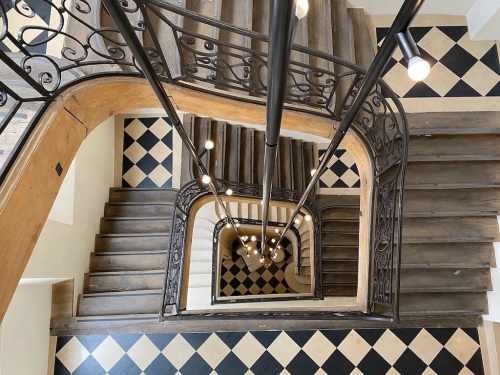 L'hôtel particulier dans le quartier Bourse-Opéra, à Paris.  