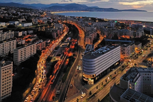 L'immeuble Neo à Nice, qui fait l'angle du bd René Cassin © Linkcity L'immeuble Neo à Nice, qui fait l'angle du bd René Cassin © Linkcity