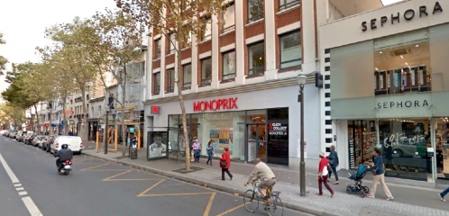 L'entrée du Monoprix boulevard Jean-Jaurès, à Boulogne. 