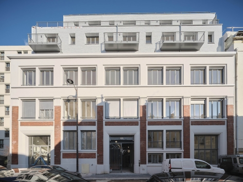 Le 44 rue Planchat, dans le 20e parisien, transformé en 38 logements par Novaxia. 