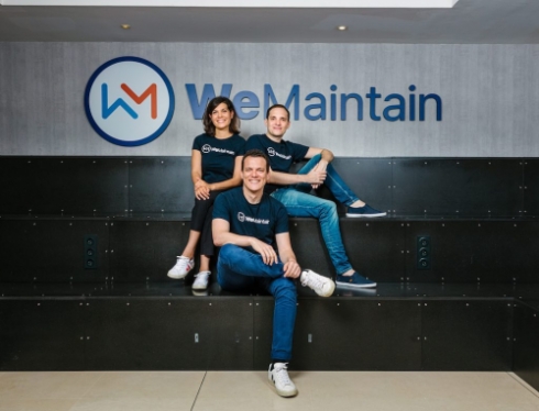 L'équipe de WeMaintain : Benoît Dupont, Jade Francine et Tristan Foureur. 