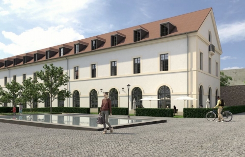 La future résidence seniors Les Essentielles de Compiègne s'intègrera sur un ancien site militaire. © Wilmotte & Associés