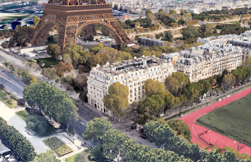 L'îlot Chirac vu du ciel. © Google Earth