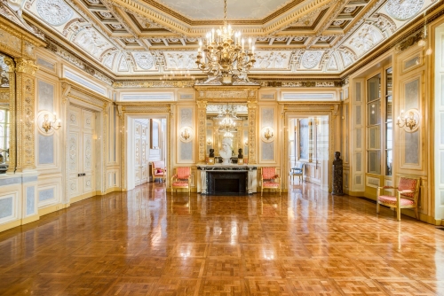 L'un des salons de réception du “Palais Vivienne“, au 36 Vivienne (Paris 2)