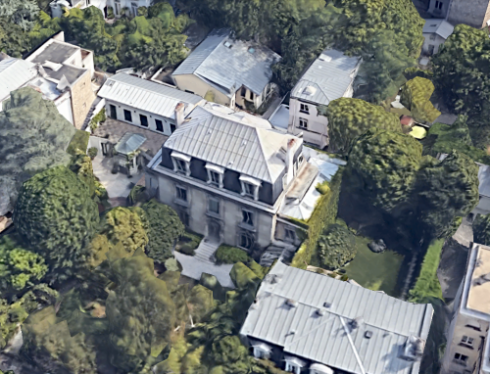 Le 8 Tilleuls, Villa Montmorency (Paris 16). © Google Earth