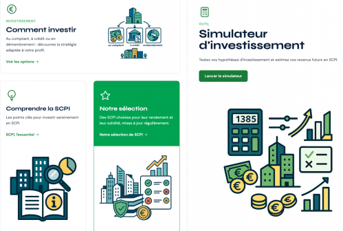 La plateforme Rendement SCPI