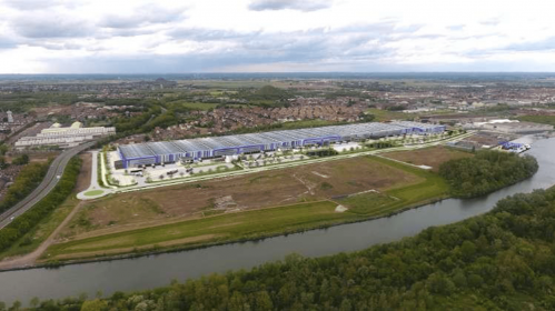La plateforme logistique de 100 000 mètres carrés acquise par GLP à Denain, dans le Nord. 