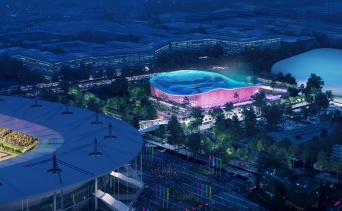 Le futur centre aquatique de Saint-Denis. © Architectes VenhoevenCS et Ateliers 2/3/4/ Image Proloog