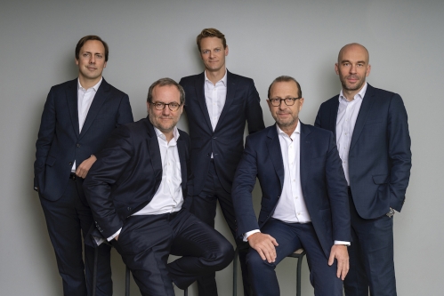 Les cinq associés fondateurs de Bridge Real Estate. 