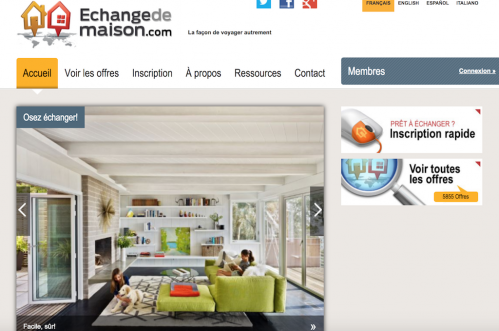 Site internet echangedemaison.com 