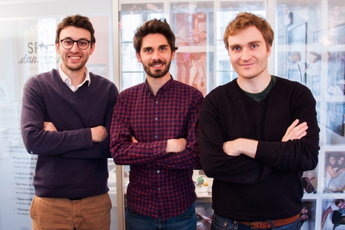 Les associés de Flatsy, avec au centre Alexis Chauffert-Yvart, CEO et fondateur