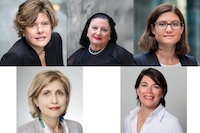 De g. à dr. : Isabelle Scemama, Joëlle Chauvin, Christel Zordan, Méka Brunel et Sigrid Duhamel