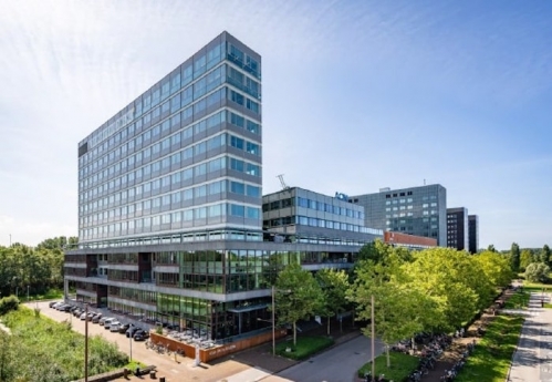 L’immeuble de bureaux Adam Smith à Amsterdam. 