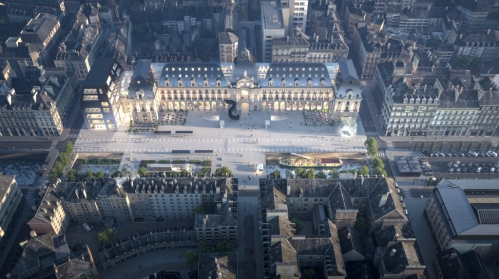 Frey transforme notamment l'ancien bâtiment postal de Rennes avec Citizers. Livraison 2025.