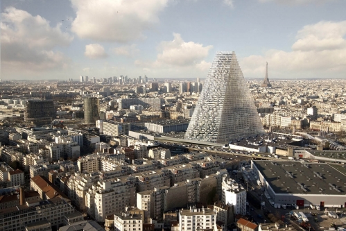 La tour Triangle à Paris, portée par URW et Axa IM Alts. © Herzog & De Meuron La tour Triangle à Paris, portée par URW et Axa IM Alts. © Herzog & De Meuron