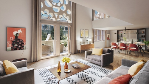 Un logement de l'Hôtel des Postes de Strasbourg, par Bouygues Immobilier