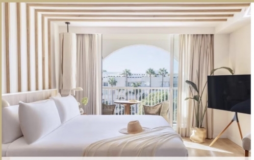 Une chambre du ME Marbella, à Málaga en Espagne. 