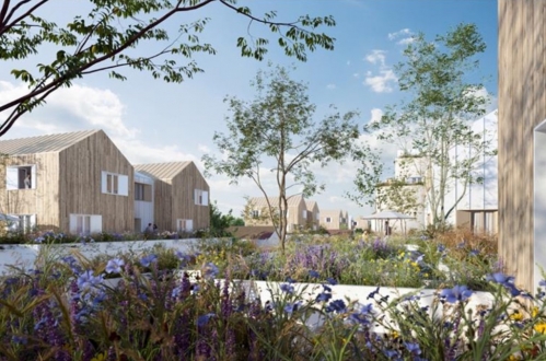 Le projet résidentiel Cité des Mares lancé par AB Group, à Romainville. 