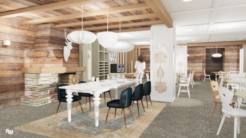 L'hôtel des Deux Gares à Saint-Gervais, après rénovation.