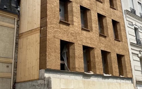 Une façade réalisée par Terrio pour Seine Ouest Habitat et Patrimoine. ©Terrio