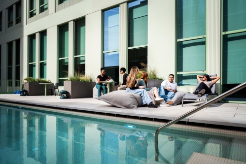 La résidence étudiante aparto Cristobal de Moura, à Barcelone. © Hines