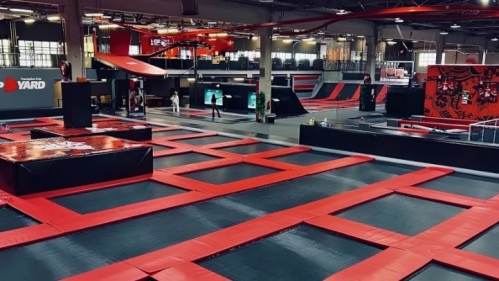 Le centre de sport JumpYard à Lisbonne. 
