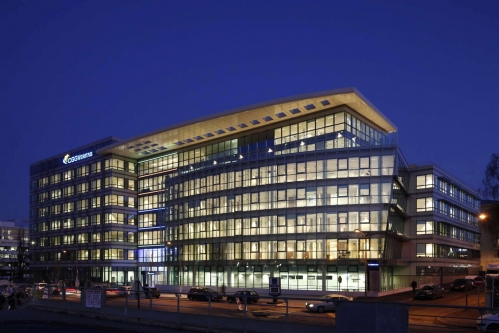 Le Galileo, à l'époque où CGG – nommé CGG Veritas – occupait encore la totalité du complexe. © Willerval