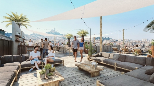 La future résidence The Babel Community à Marseille, sur le cours Saint Ferréol.