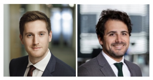 De g. à dr. : Jason Grundy et Stéphane Bernard, AEW. 