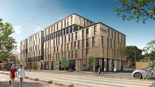 La future résidence de coliving Bikube à Montpellier. 