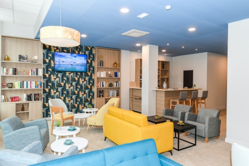 Lobby de l'hôtel Océane au Havre.