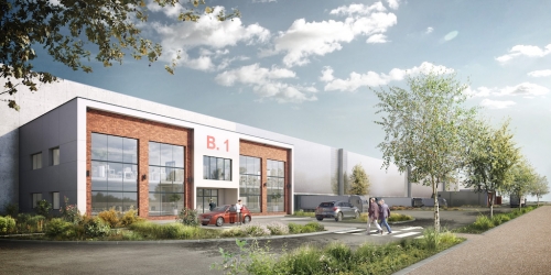 La plateforme logistique dernière génération de 56 000 m2, développée par APRC. 