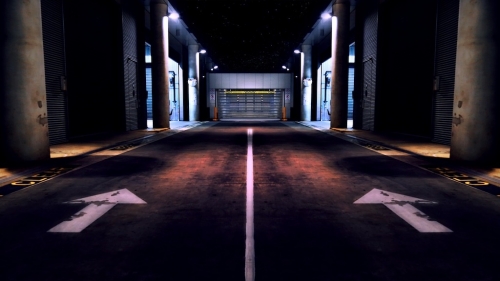 L'entrée d'un entrepôt