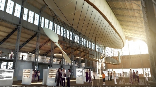 L'intérieur du nouveau Hangar Y à Meudon