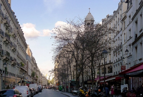 Le début de la rue des Archives, Paris.