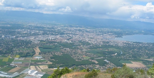 Vue de Bossey en France.