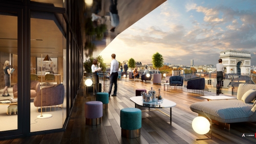 Le futur rooftop du 83 Marceau. 