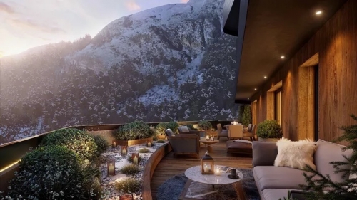 Le projet de green resort Wom, à Tignes. 