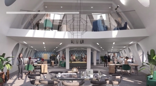 L'espace spectaculaire du 6e et 7e étage.