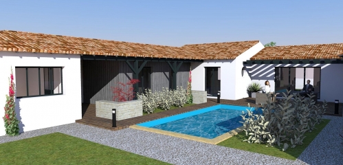 Visuel d'une maison construite par Natur'Habitat.