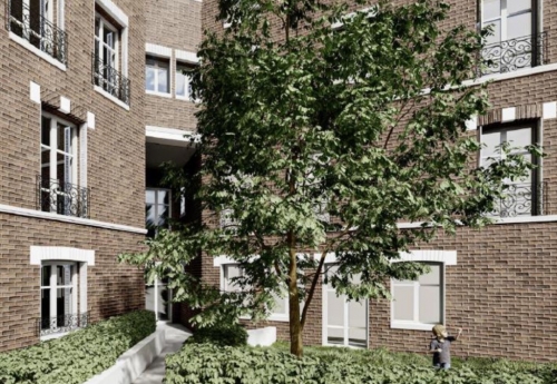 L'immeuble à rénover est situé dans le centre-ville de Clichy. 