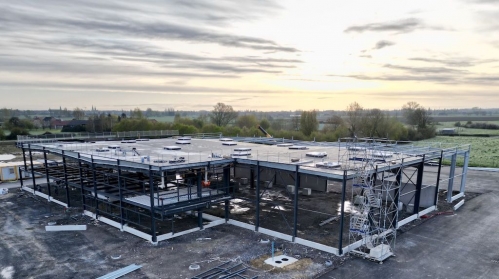 Le futur bâtiment de Delta Service Location à Erquinghem-Lys. 