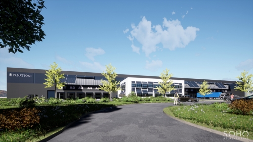 Le projet de Panattoni et d'ADM près de Beauvais.  Le projet de Panattoni et d'ADM près de Beauvais.