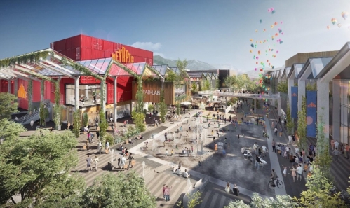 Le futur centre commercial Neyrpic, porté par Apsys, à Saint-Martin-d’Hères. 