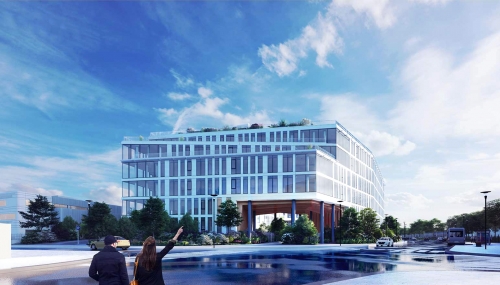 Le futur siège du groupe Up, à Gennevilliers. © ATSP