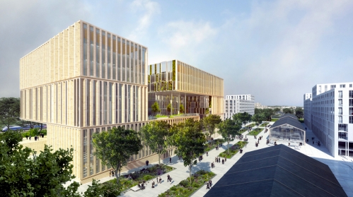 Le futur siège bordelais de la Caisse des Dépôts est construit par Kaufman & Broad. © Auer Weber Architekten