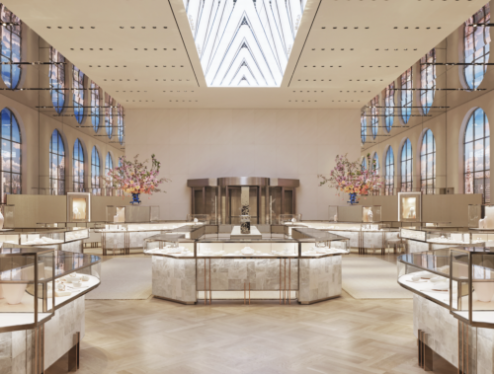 L'intérieur du flasghip de Tiffany & Co à New-York. © Tiffany & Co 