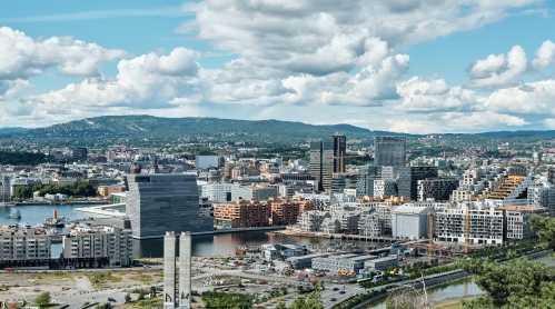 Vue d'Oslo, en Norvège 